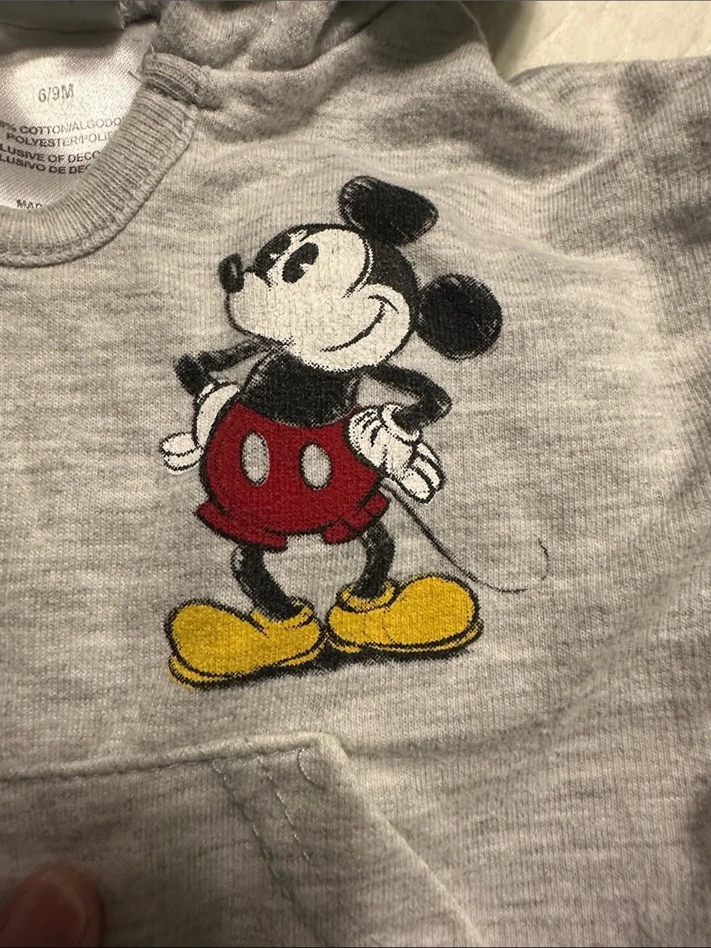 0283 Disney Gray Mickey Mouse Hoodie & Jogger Set size 6-9 months
